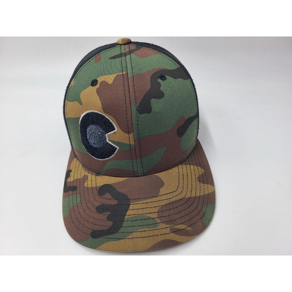 Yo Colorado Camo Yupoong Mesh Trucker Snapback Hat Cap Hunt Fish Men Women Black